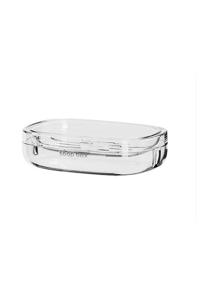 OEM Soap Dish, Countertop, PET, Optimal Drainage, Transparent Silver