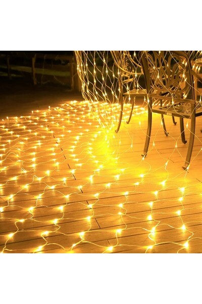 YOTO Christmas Net Lights, 1.2 m x 1.2 m, 80 LEDs, 1.5 m Extension, 8 Light Modes, Interconnectable,