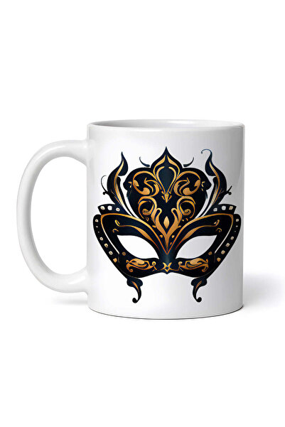 OEM Cană albă personalizată, Mască de Carnaval, Bal Mascat, INOVATIX®. 330ml