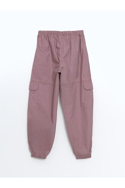 LC Waikiki Girls' Cargo Jogger Pants with Elastic Waist