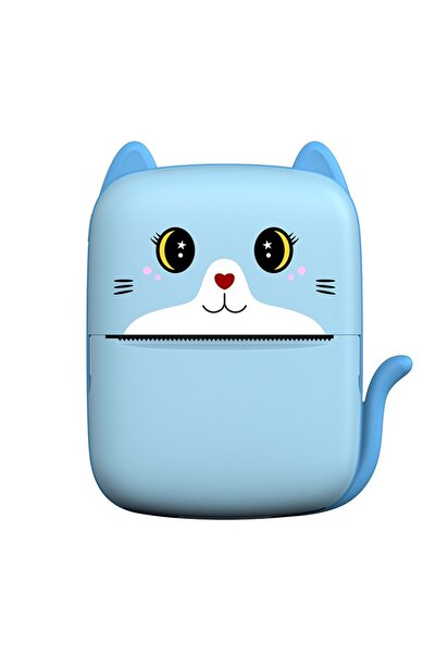 Flippy Set Mini Portable Photo Printer Flippy, Blue, Cat Model