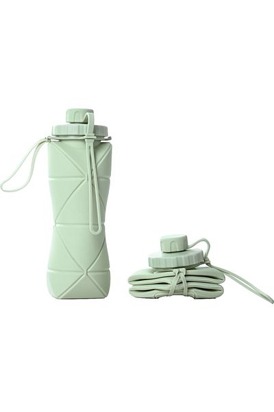 OEM Foldable silicone water bottle, reusable, resistant to high temperatures,