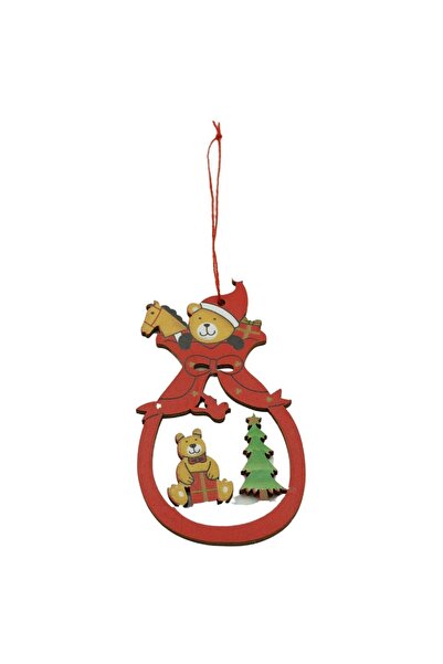 Bibilel Teddy bear Christmas tree ornament, Bibilel, multicolor, wood, 10 cm