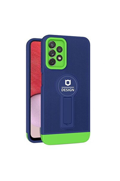 OEM Husa Armor Design cu Stand pentru iPhone 12 Pro Albastru/ Verde Suport Au...