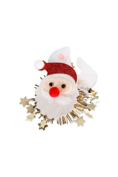 Flippy Hair Clip, Christmas Theme, Santa Claus, Fabric, 10.5 x 9 cm, Multicolor