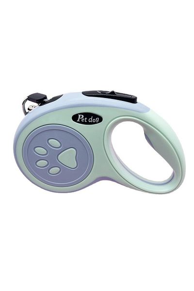 OEM Automatic Retractable Leash, for Dogs, 5 m, 20 kg, ABS, Green/Blue, 8x12x4 cm