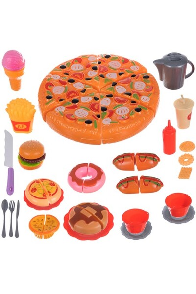 zola Set alimentare de jucarie, plastic, pizza, hot dog, hamburger