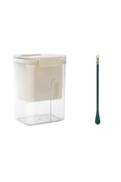 Flippy Cheese Press Kit with Yogurt/Milk Filter and Green Spoon, 18×9.7×13 cm, White