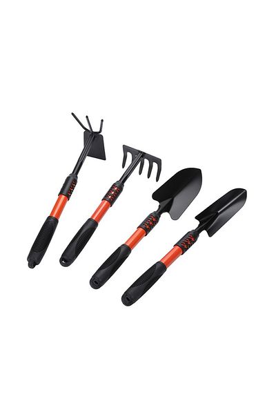 OEM Set of 4 Garden Tools Extendable Handle, for Planting, Tilling and Care