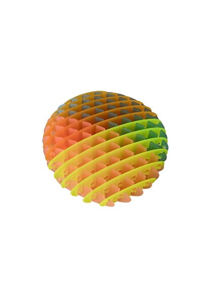 Flippy Jucărie Anti-Stress, Fidget Worm, Compact 10 cm, Extindere 24,5 cm, Multicolor