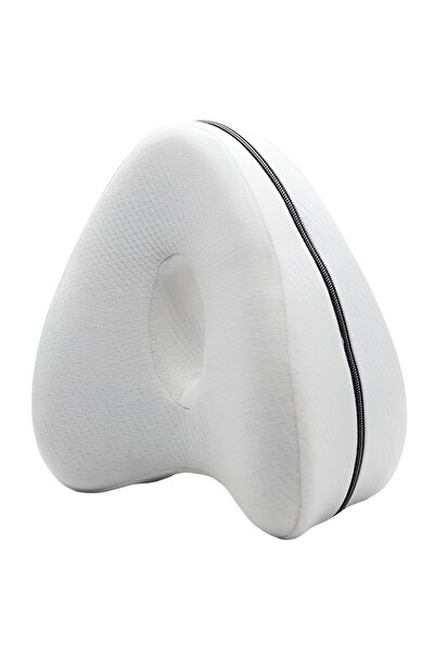 dalip Orthopedic Leg Pillow, Heart-Shaped Memory Foam with Anti-slip Strap, 25x23x13 cm, White