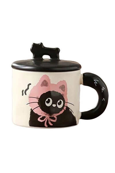 Flippy Ceramic Mug, Flippy, Gift Box Model, Tea Mug, Coffee Mug, Retro Design Mug Lid with 3D Figurine
