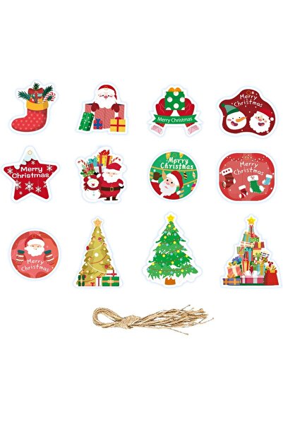 Tim Set de decorațiuni pentru bradul de Crăciun, diverse modele, frânghie inc...