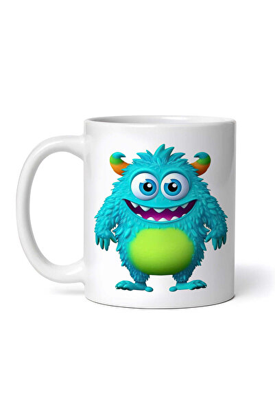 OEM Cană albă personalizată, Monstrul Merlin, INOVATIX®. 330ml