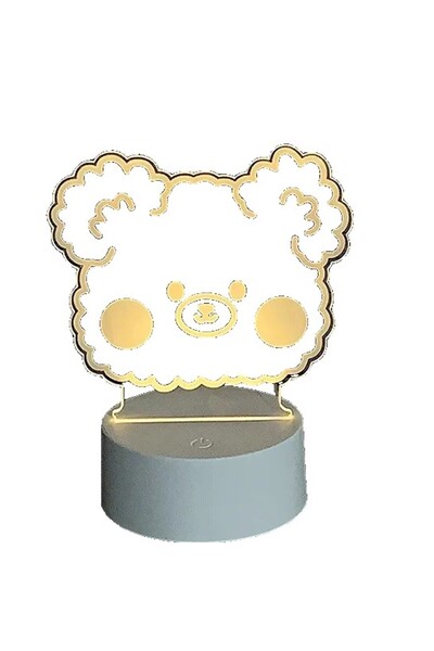 Flippy Lampă LED decorativă, Flippy, 3D, Ursuleț, realizată din material acri...