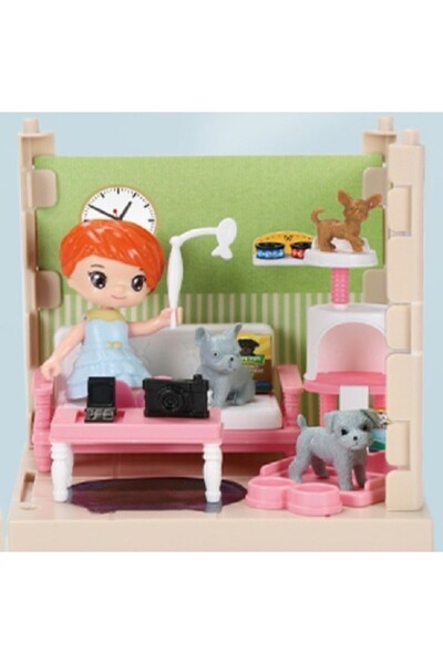 dalip Pet Shelter Playset, Dollhouse with Furniture and Accessories, Fun Activities
