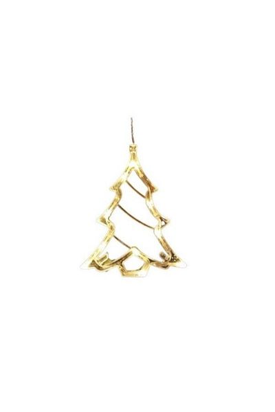 Teo Decoratiune de Craciun Luminoasa in forma de Brad, 21x13 cm, cu Ventuza, Alb Cald,