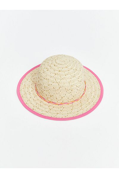 LC Waikiki Baby Girl Straw Hat with Bow Detail