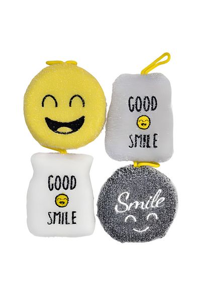 Optim Solution Set of 4 Funny Themed Dish Sponges Model 1