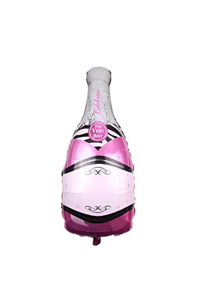 Teo Metallic Foil Balloon, , Figurine, Champagne Bottle Model, 49x100 cm, Individual Packaging, Pa