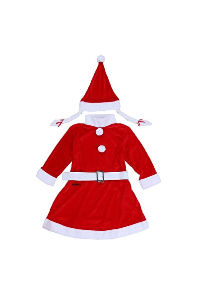 Flippy ® Santa Claus Costume for Girls, 4-6 years, 3 pieces, Velvet