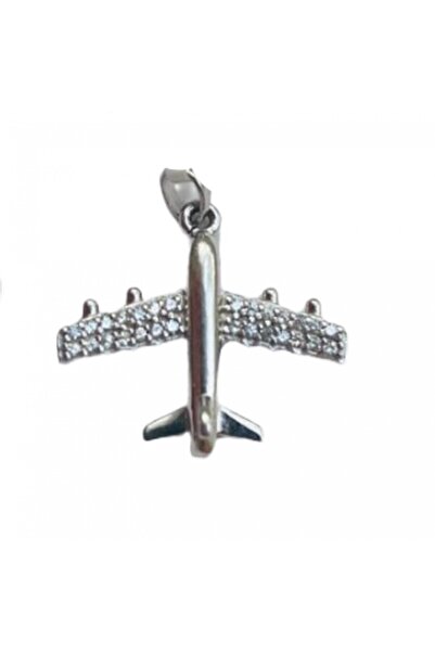 Jolie Silver Pandantiv din argint 925, model de avion cu zirconiu, 1,7 g, 2x2 cm