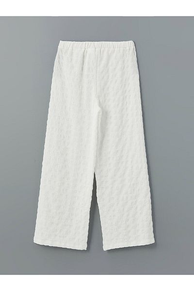 LC Waikiki Elastic Waist Textured Girl's Trousers