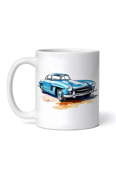 OEM Cană albă personalizată, Mașină de epocă Mercedes-Benz 300 SL, INOVATIX®....