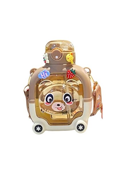 Crocodileskids Sticla cu pai pentru copii, Leski, model ursulet