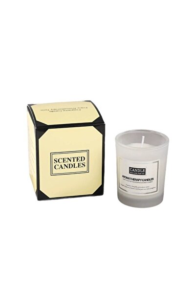 Flippy Scented Candle, Translucid Jar, 6.2 x 5.2 cm, Freesia & Pear, White