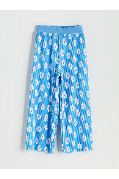 LC Waikiki Elastic Waist Floral Girls Trousers
