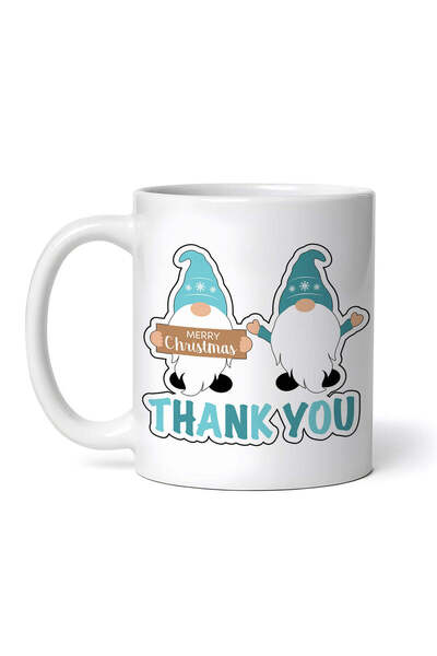 OEM Cană albă personalizată, Crăciun Fericit și Mulțumesc, INOVATIX®. 330 ml