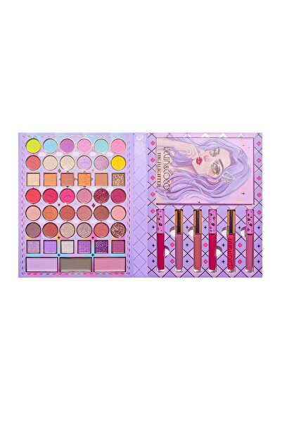 SOHO Set 8 Produse de Machiaj, KEVIN & COCO, Violet Fairy, 51 culori, 19.5 x 24.5 x 2.5 cm