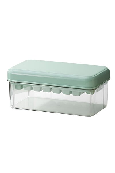 Flippy Ice Box Set Flippy, Home Use, 1 Ice Tray with Airtight Lid and Scoop, 23.5x13.3x10 cm, Green