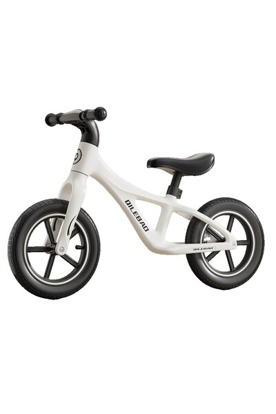 dalip Kids Balance Bike - No Pedals, 2-6 Years, Adjustable Seat 43-50 cm, White