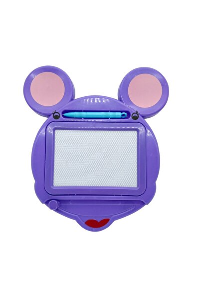 Bibilel Kids Bibilel Magnetic Drawing Board with Stylus, Mouse Shape, 23x26.5 cm, Develops Creativity, Purple