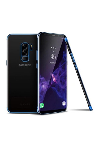 Flippy Samsung Galaxy S9 Transparent Case with Blue Edges