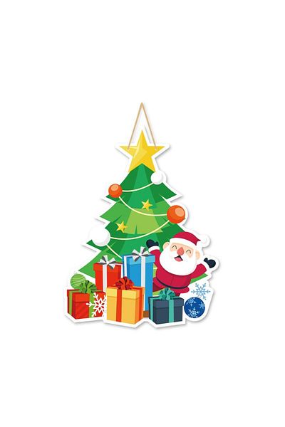 Teo Christmas Decoration, Hanging, for Door, Wall or Tree, String Included, 40.5 x 30.5 cm cm,