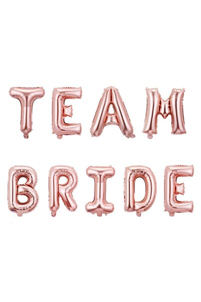 Flippy Set Baloane din Folie Metalizata, Flippy, Model Team Bride, Litere de 40 cm, Roz