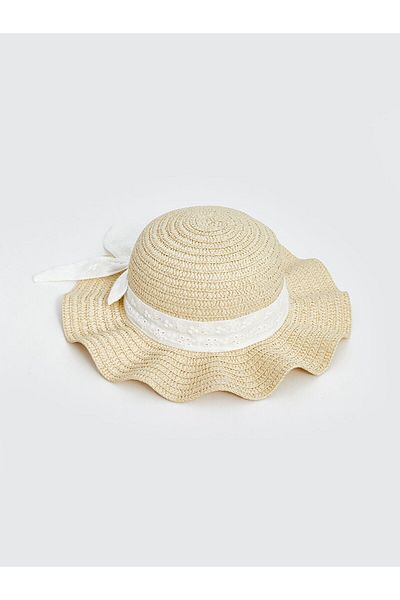 LC Waikiki Bow Fedora Baby Girl Straw Hat