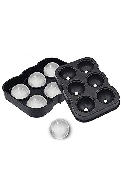 Flippy Φόρμα Παγωτού, Flippy, 6 Σφαιρικά Σχήματα, Σιλικόνης, 17 x 12 x 6 εκ., Μαύρο