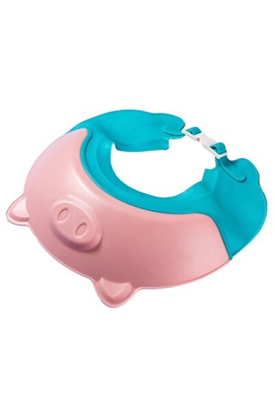 Fippy Vizieră pentru baie pentru copii – Model purceluș, reglabilă, scut de șampon pentru ochi și urechi, 23x23 cm,