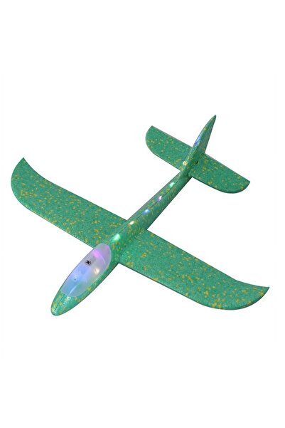 Flippy Glider Plane with Full-Length Lights, Polyester, 48 cm, Green