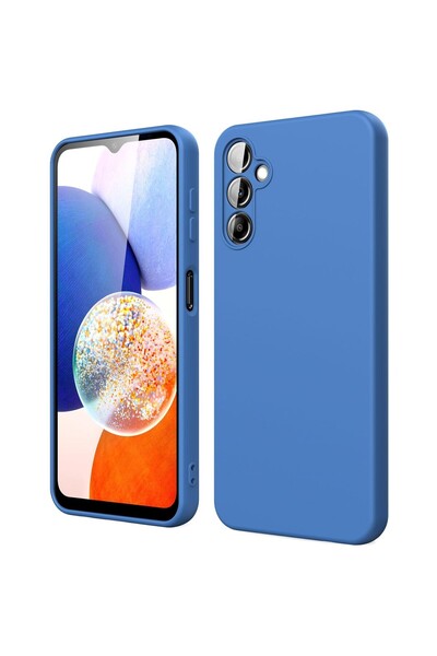 Flippy Husa Protectie, Flippy, pentru Samsung Galaxy A15, Liquid Silicone, Microfibra, Wireless, Albastru