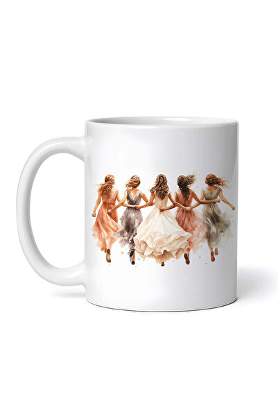 OEM Cană albă personalizată, mireasă și domnișoară de onoare desculțe, Inovat...