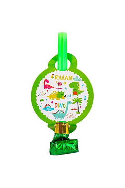 Teo Set 6 Suflatori, , Colectia Dino Park, 12 x 7 cm, din Carton/Plastic/Hart...