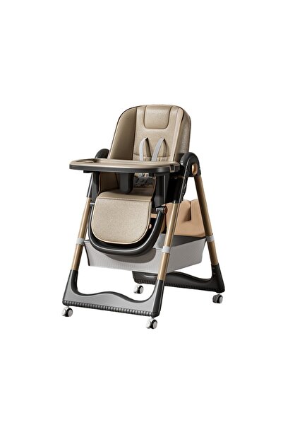 Flippy Scaun de Masa Copii, Multifuncțional Stabil Ajustabil Reglabil 100x50x80cm de la 6 Luni Crem