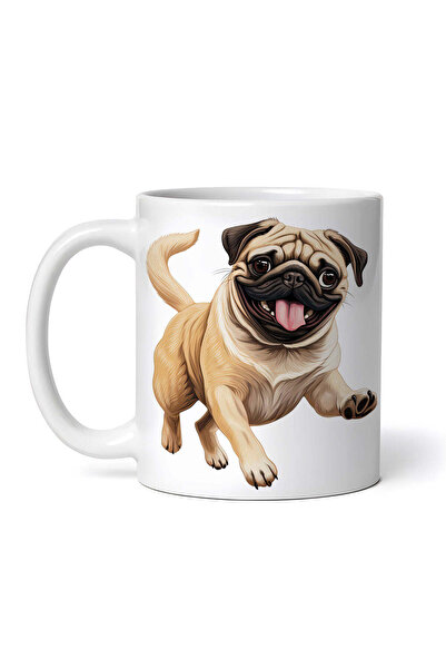 OEM Cană albă personalizată, Pug alergător, Inovatix®. 330 ml