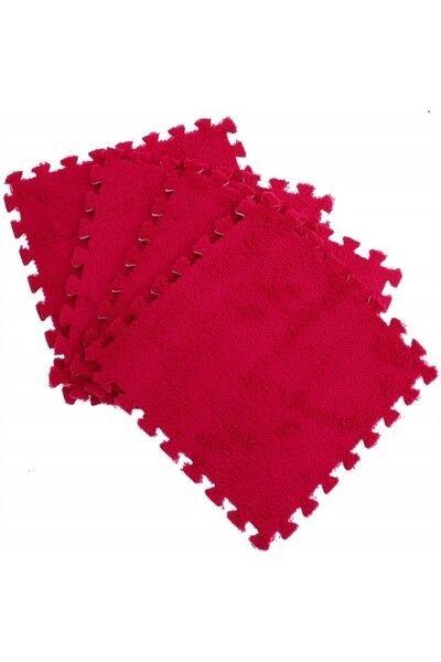 dalip Set 10 Piese Covor Tip Puzzle, Flippy, Spuma EVA, Rosu