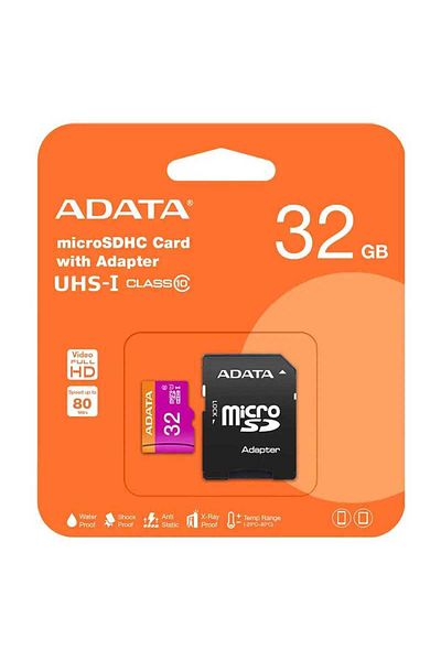 Adata ADATA 32GB USH-I Class 10 microSDHC Card with SD Adapter